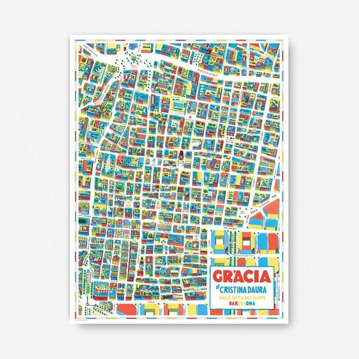Poster Mapa Gracia - Olokuti