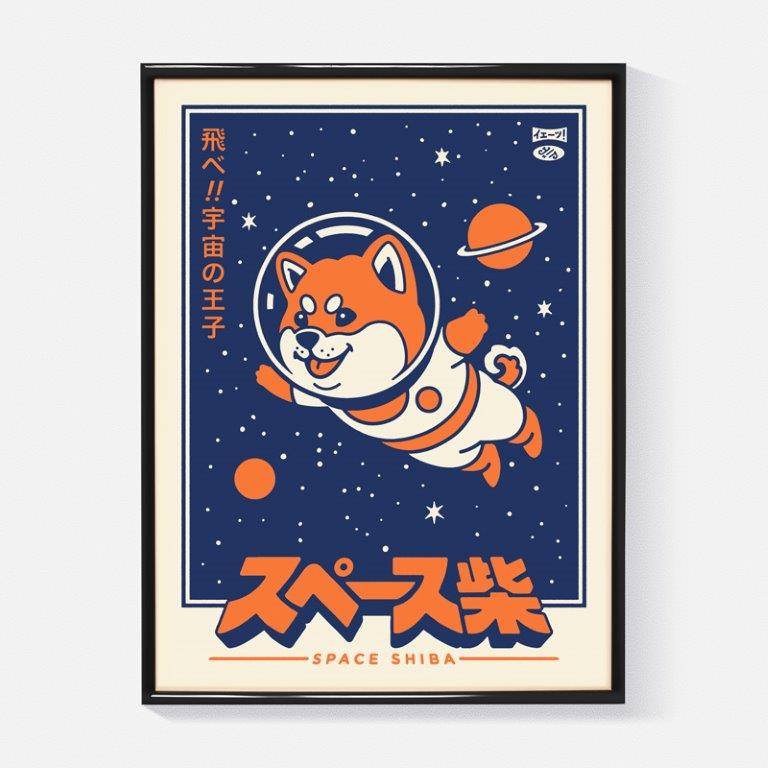 Poster Space Shiba - Olokuti