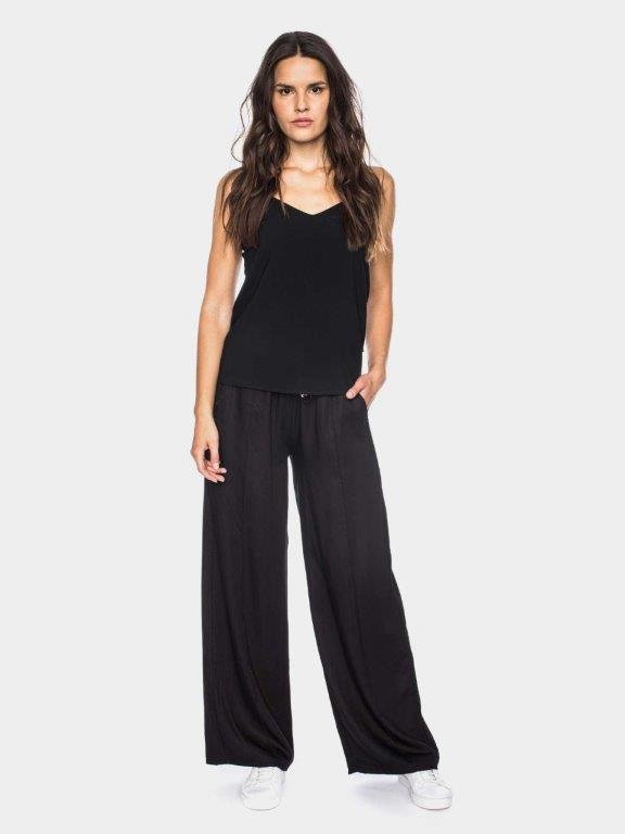Top mujer tirantes viscosa Eco Lieke Negro - Olokuti